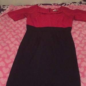 Red an black dress